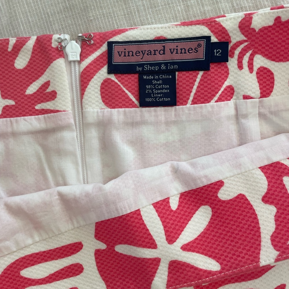 Vineyard Vines Hot Pink and White Mini Skirt - Picture 3 of 5